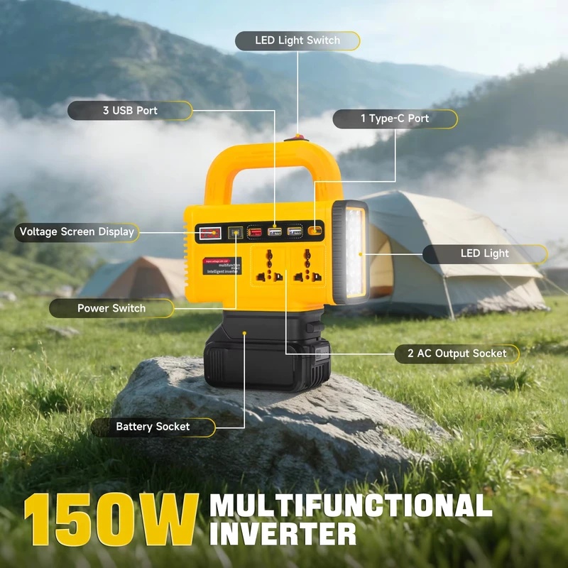 150W Power Inverter DC18V to A - Outdoor Power Adapter Usb C 评论和价格